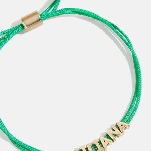 Custom Cord Bracelet - Bright Green