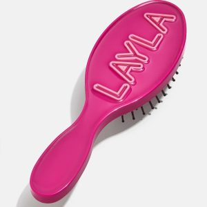 Mini Fine Line Custom Hair Brush - Magenta/Light Pink