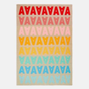 Ombre Initial Custom Blanket - Beige/Multi