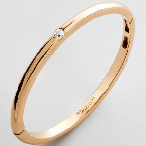 Nadia Classic Single Bezel Hinge Bangle - Classic Thin Gold Single Bezel