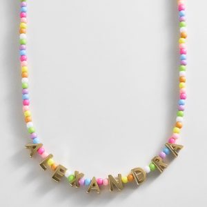 Bead Mine Kids' Custom Name Necklace - Light Multi
