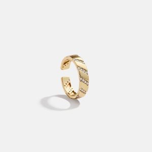 Shay 18K Gold Ear Cuff - Gold/Pav??