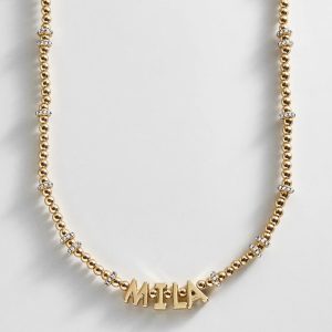 Pisa Kids' Custom Nameplate Necklace - Gold