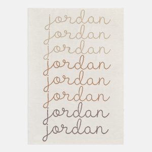 Script Ombre Name Custom Blanket - Beige/Brown