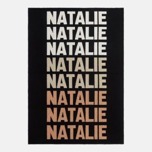 Ombre Name Custom Blanket - Black