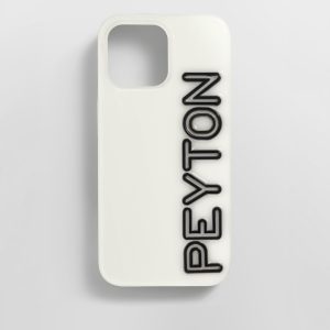 Fine Line Custom iPhone Case - White/Black