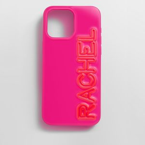 Fine Line Custom iPhone Case - Neon Pink/Neon Coral