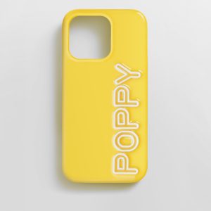 Fine Line Custom iPhone Case - Yellow/White