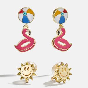 Vacation Mode Kids' Earring Set - Sun