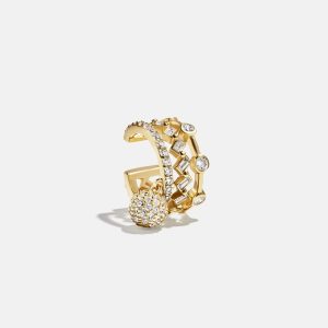 Simone 18K Gold Ear Cuff - Gold/Pav??