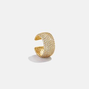 Lola 18K Gold Ear Cuff - Gold/Pav??