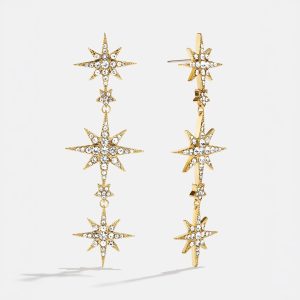 Venus Celestial Statement Earrings - Gold/Pav??