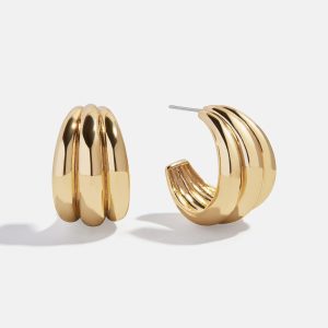 Gina Hoop Earrings - Gold