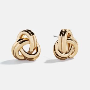 Kylie Gold Knot Earrings - Gold