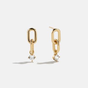 Heather 18K Gold Earrings - Gold/Pav??