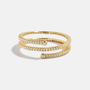 Miranda 18K Gold Wrap Ring - Gold/Pav??