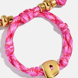 Knotty Initial Custom Bracelet - Fuchsia Single Letter