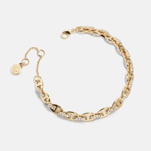 Thalia Mariner Chain Bracelet - Gold/Pav??
