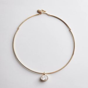 Lexi Crystal Collar Necklace - Gold