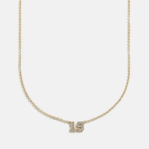 Varsity Gold/Pav?? Number Custom Necklace - One Gold Station