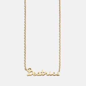 Waterproof Kids' Custom Nameplate Necklace - Cursive