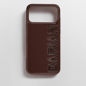 Fine Line Custom iPhone Case - Dark Brown/Dark Brown