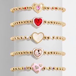 Love Stack Kids' Heart Bracelet Set - Heart
