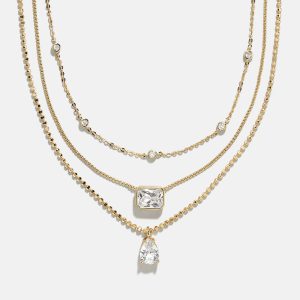 Jenna 14K Gold Layered Necklace - Jenna 14K Gold Layered Necklace