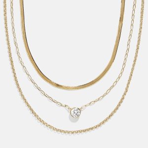 Kendall 14K Gold Layered Necklace - Kendall 14K Gold Layered Necklace