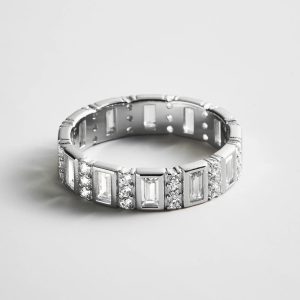 Isabella Sterling Silver Cigar Band - Silver/Pav??