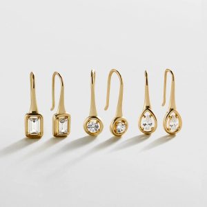 Valeria 14K Gold Earring Set - Gold/Pav??