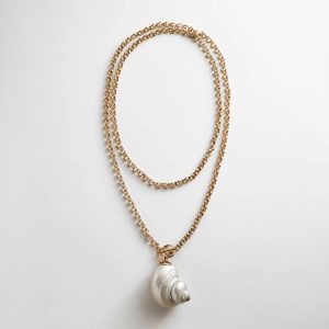 Ophelia Shell Wrap Necklace - Gold/Pearl