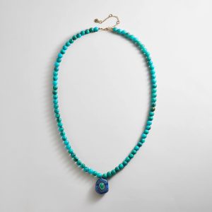 Janelle Semi-Precious Necklace - Turquoise Bead