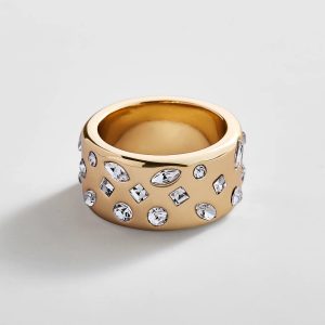 Simone Gold Ring - Gold/Pav??