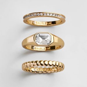Mary Gold Ring Set - Gold/Pav??