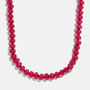 Bead-azzled Kids Necklace - Hot Pink
