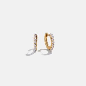 Sienna 14K Gold Kids' Earrings - Gold/Pearl