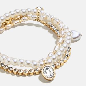 Pearl Party Kids' Bracelet Set - Gold/Pearl