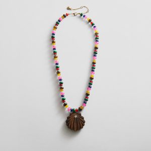 Sun Drift Semi-Precious Pendant Necklace - Seashell