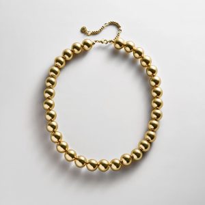 Mini Jane Beaded Necklace - Gold Bead