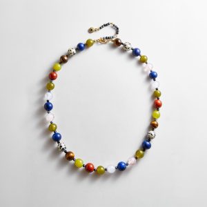 Jocelyn Beaded Necklace - Multi/Dalmatian Bead