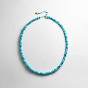 June Semi-Precious Beaded Necklace - Turquoise Bead