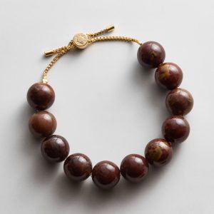 Jane Beaded Bracelet - Chocolate Brown Bead