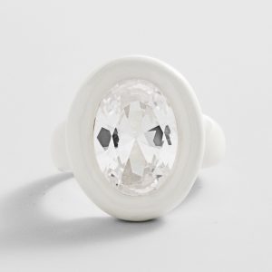 Joy Pop Cubic Zirconia Ring - Clear/White