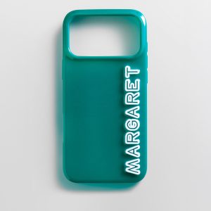 Fine Line Custom iPhone Case - Teal/White