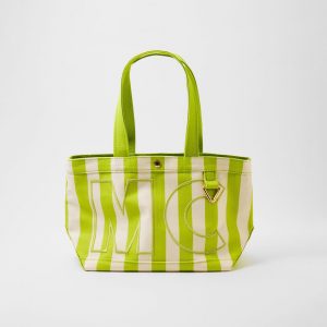 Striped Custom Alpha Tote - Custom Keylime