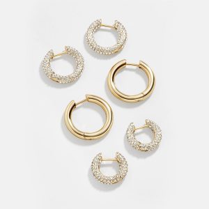 Lucy Earring Set - Gold/Pav??
