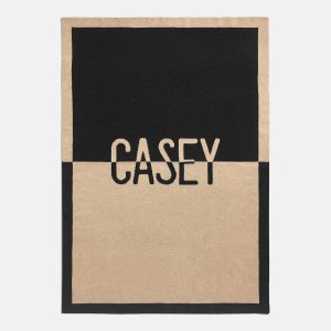 Spell It Out Custom Blanket - Tan/Black
