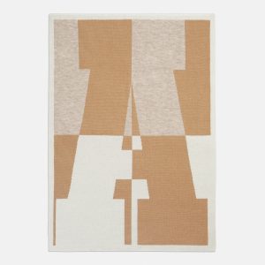 Initial Here Custom Blanket - Gray/Camel