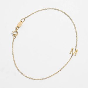 Maya Brenner Mini Letter Bracelet